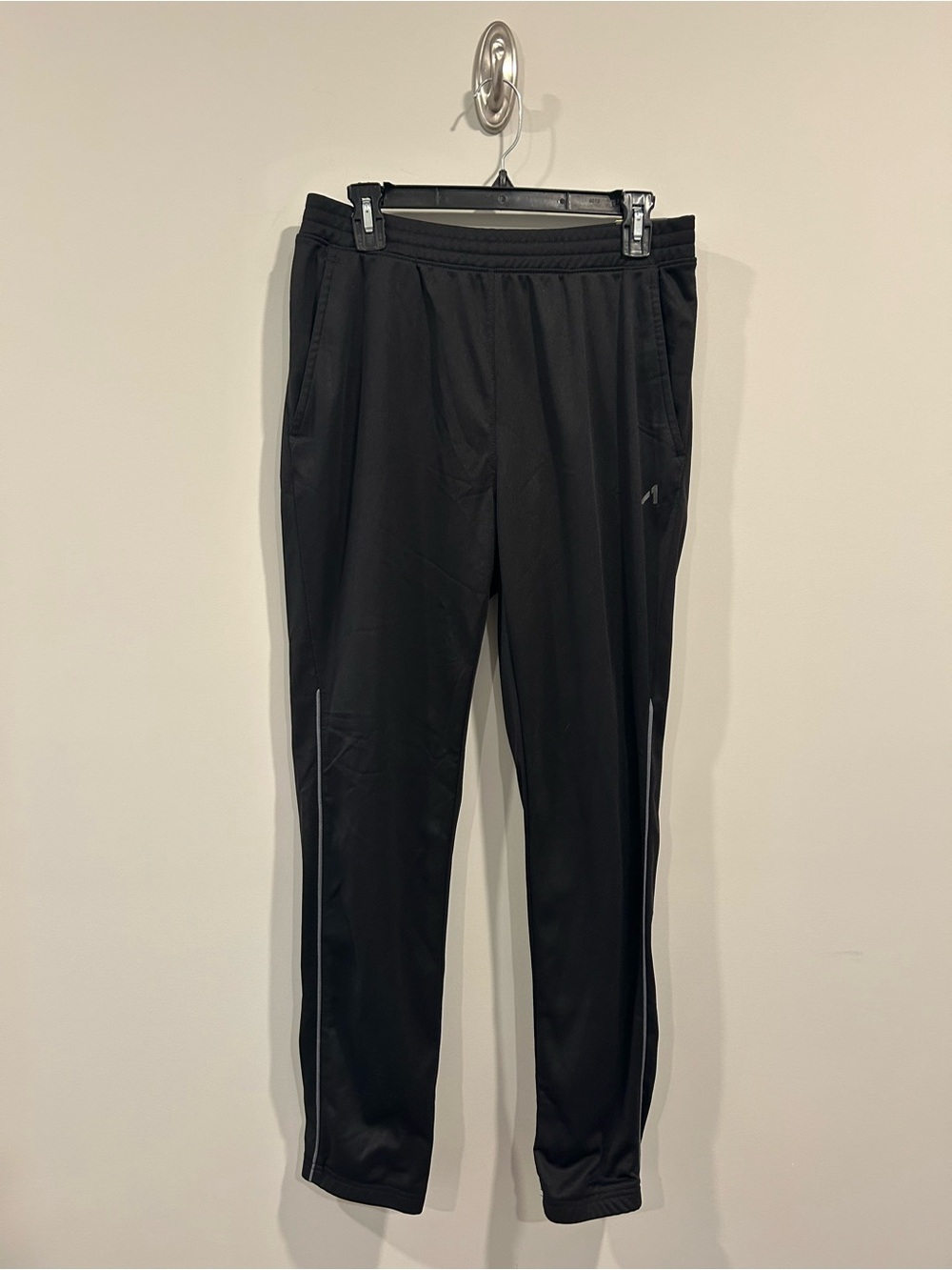 Men's Black Performance Joggers with Reflective Trim